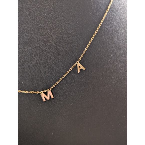 M A M A 925 Sterling Vermeil Yellow Tone Dainty 16"-18" Necklace - Picture 4 of 7